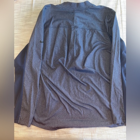 Nike Shield Men’s Half-Zip Golf Pullover Jacket Gray/Dark Navy/Black Size XL - Picture 10 of 13